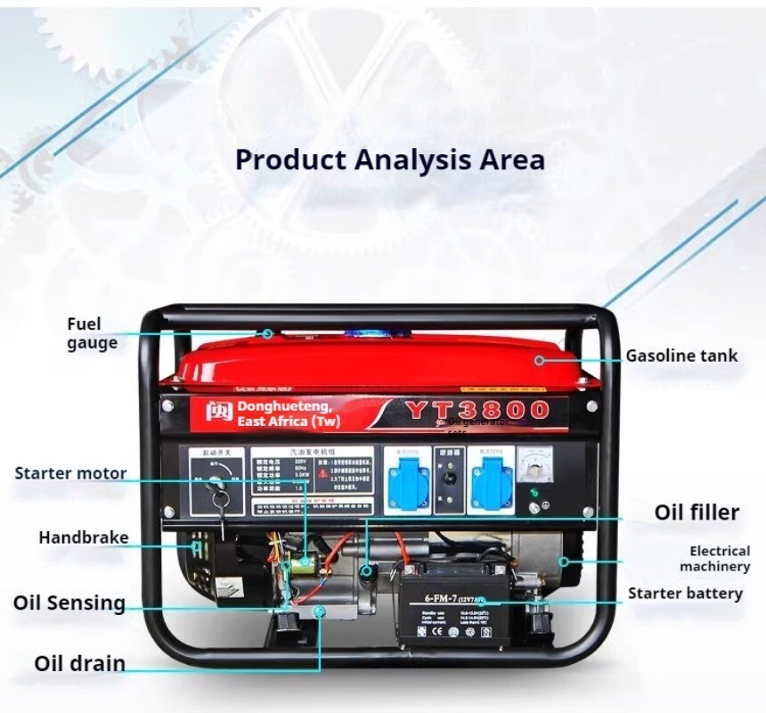 3.5kw Small Petrol Generator Household Single-phase 220V Manual Dual Start