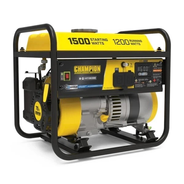 Champion Power Equipment 1500-Watt Portable Generator with CO Shield
