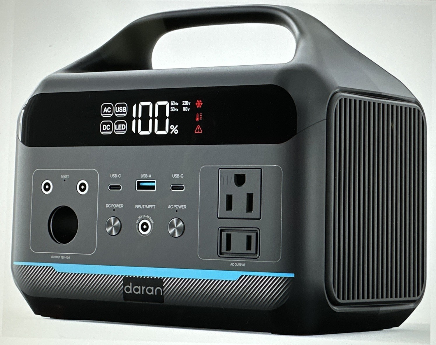 Daran NEOK Portable Power Station 600W LiFePO4 Battery with AC DC Outlets