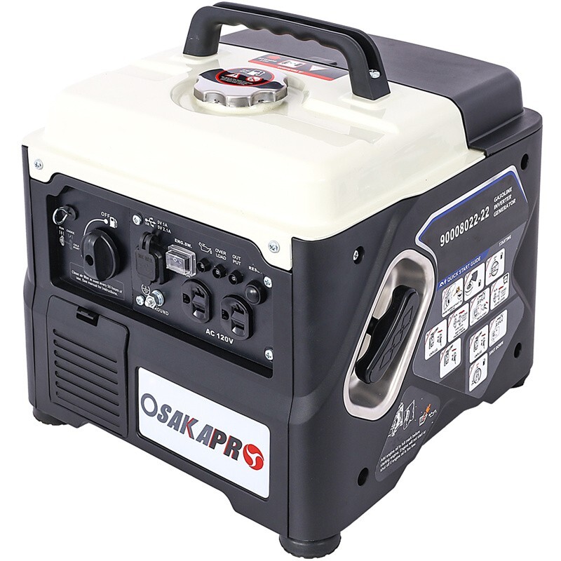 Portable Gasoline Inverter Generator 1200W Ultra-quiet Gas Engine Camping Home