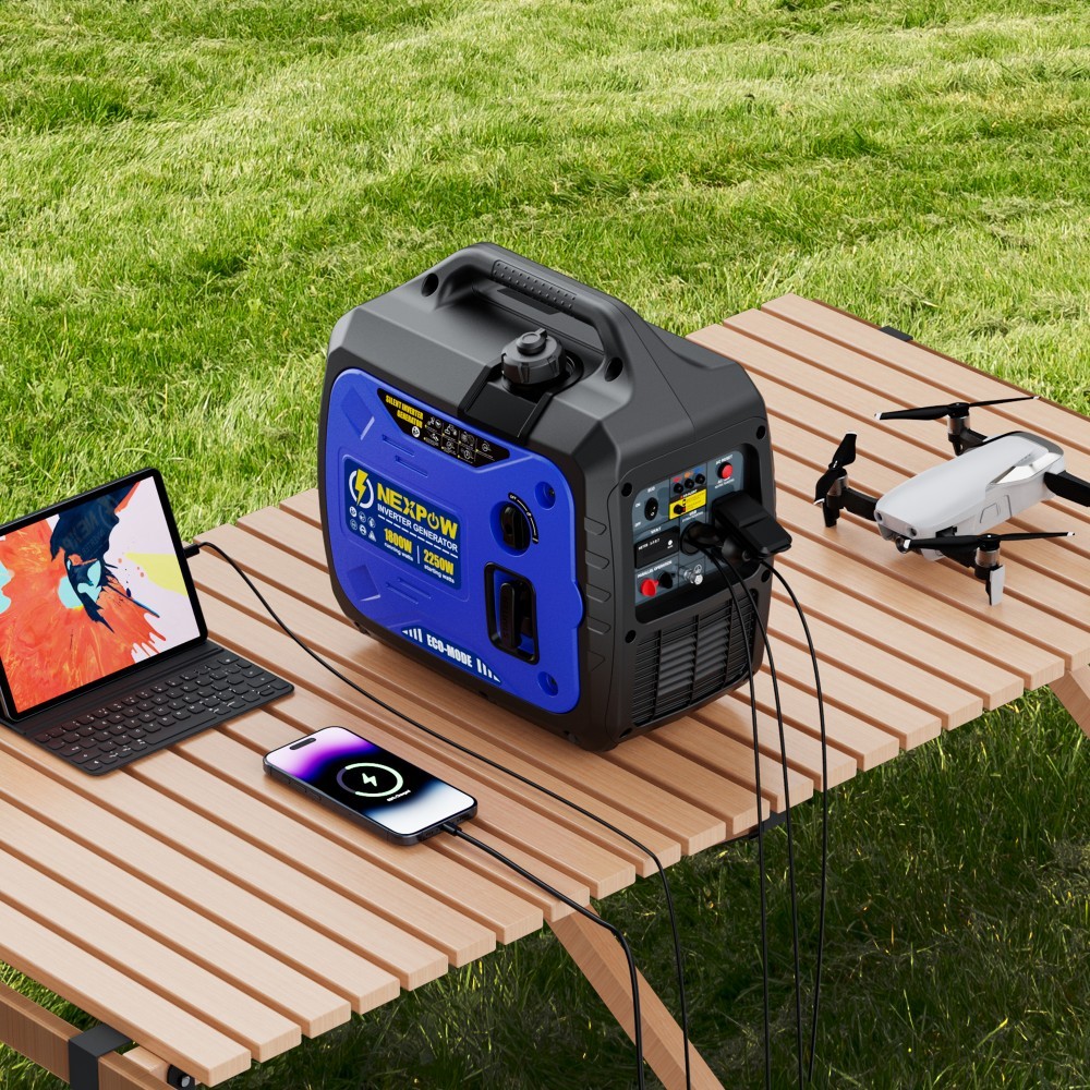NEXPOW 2250W Inverter Generator Gas Powered Ultra Quiet EPA Certified Camping RV