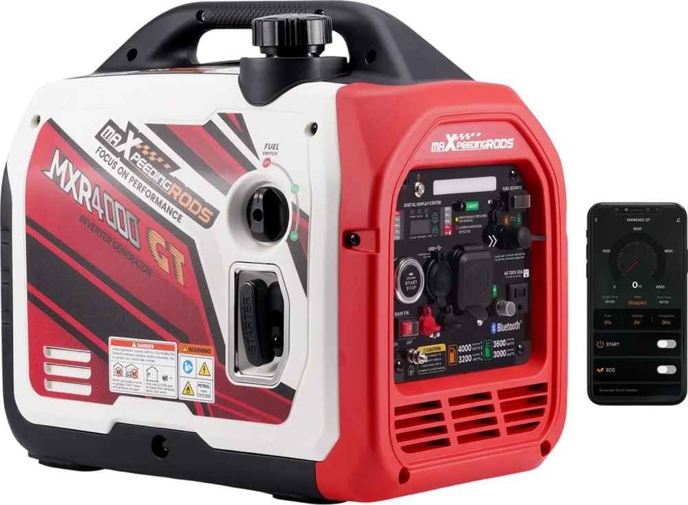 MXR4000GT 4000W Dual Fuel Inverter Generator Gas Propane Bluetooth App Start RV