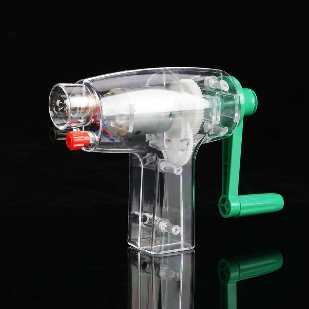 WHITE Hand Crank Driven Electricity Generator Mechanical Emergency Power