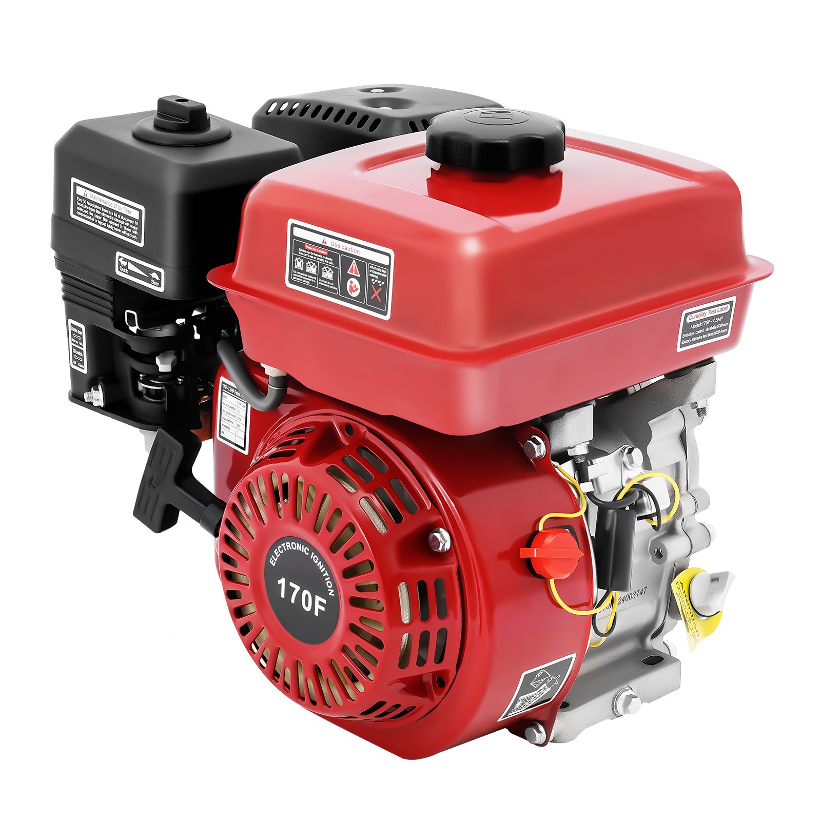 212cc 7.5HP 4-Stroke Pull Start Horizontal Gas Engine Motor For Go Kart Minibike