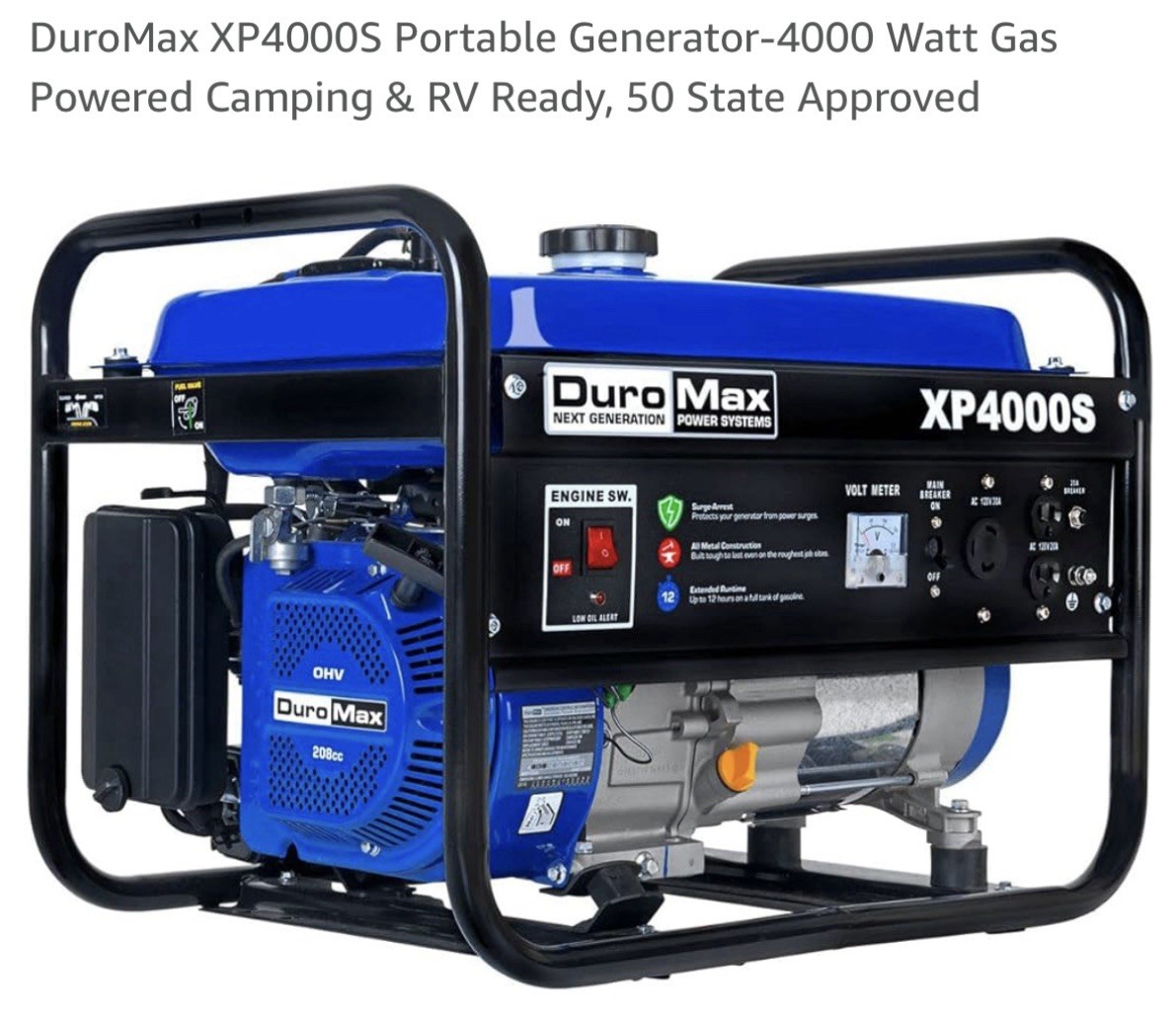 DuroStar DS4000S Gas Generator With Wheel Kit