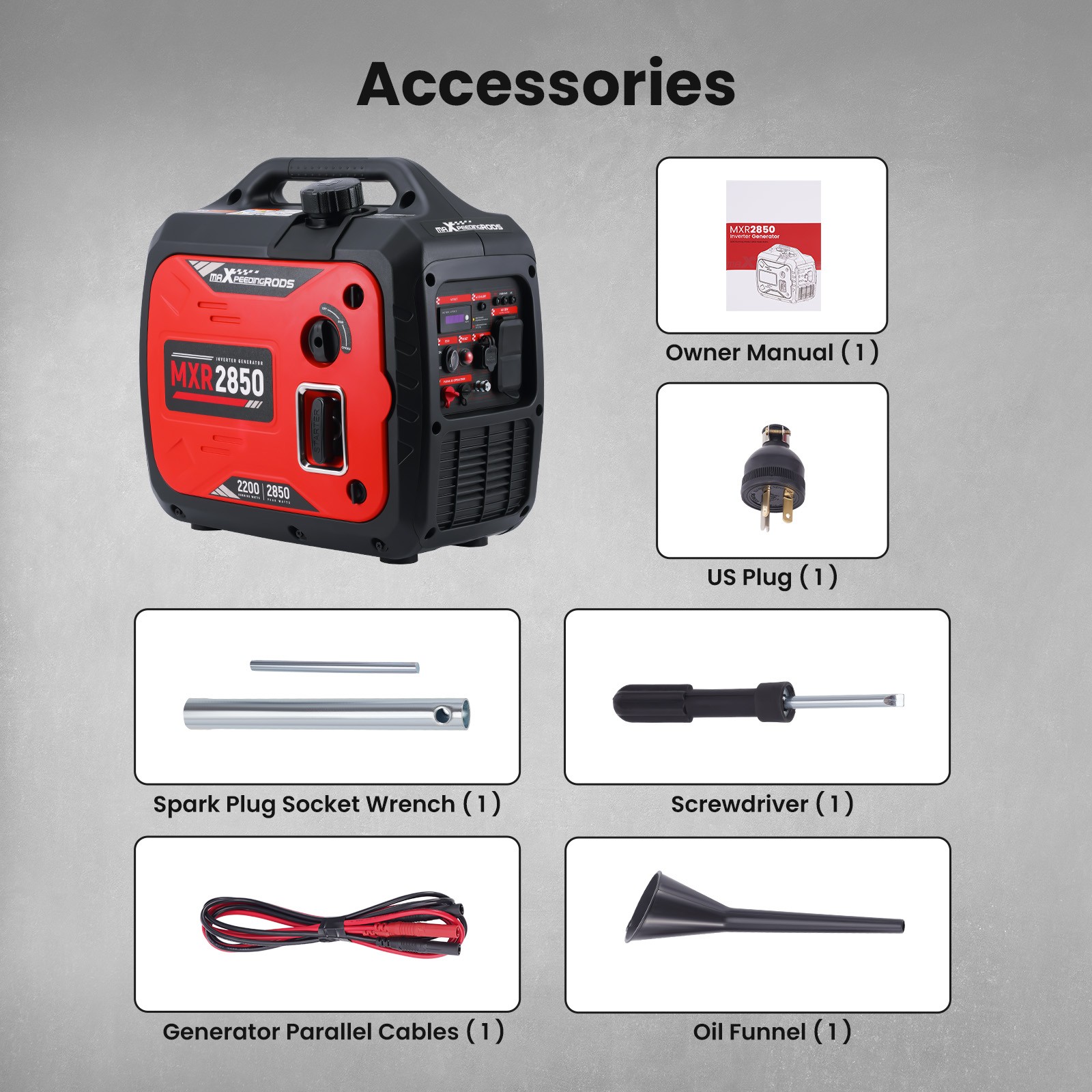 2200W/2850W Portable Inverter Generator Gas Powered Quiet For Camping RV Travel