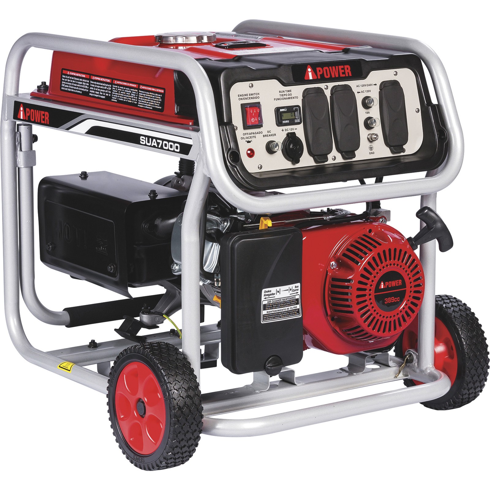 A-iPower Portable Generator — 7000 Surge Watts, 6000 Rated Watts, EPA