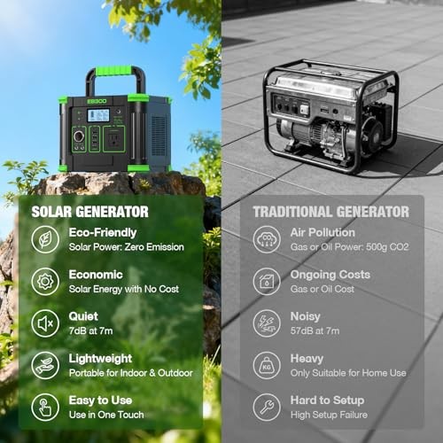 300W Portable Power Station 288Wh Solar Generator with USBC PD 60W, 110V Outlet