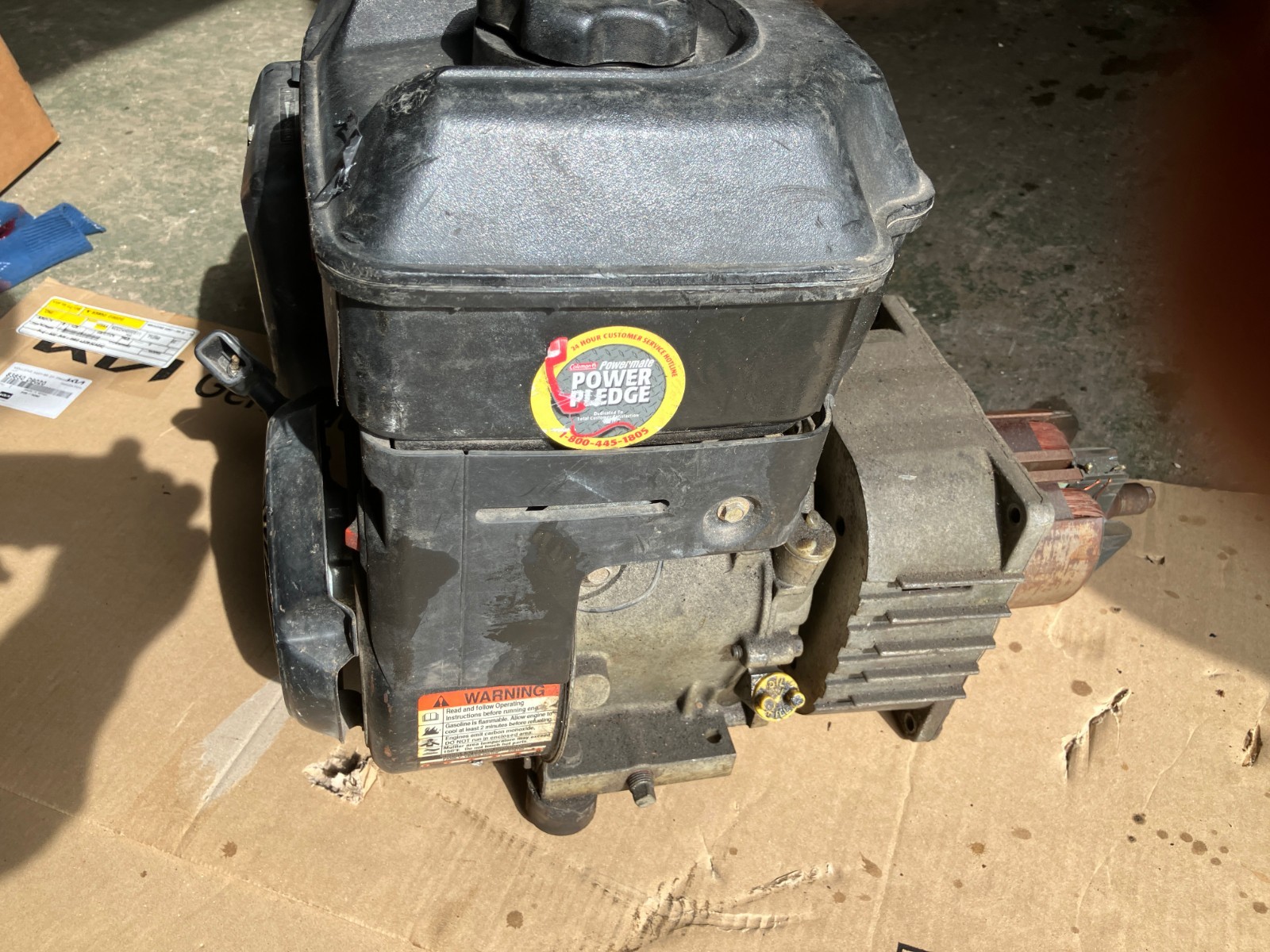 Portable 120V Coleman Powermate generator #2 . Generator Bad,Engine Turns Over