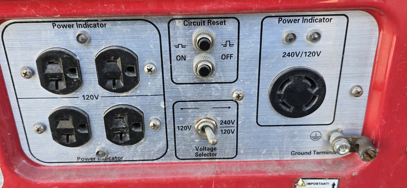 Power Pro 5500 Portable Gas Generator 5000W/5500W 120/240V 6.5 Gal