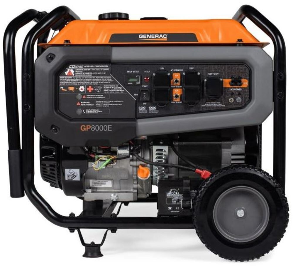Generac Gp Series 10,000 Watt Gas Powered 50-State Portable Generator With