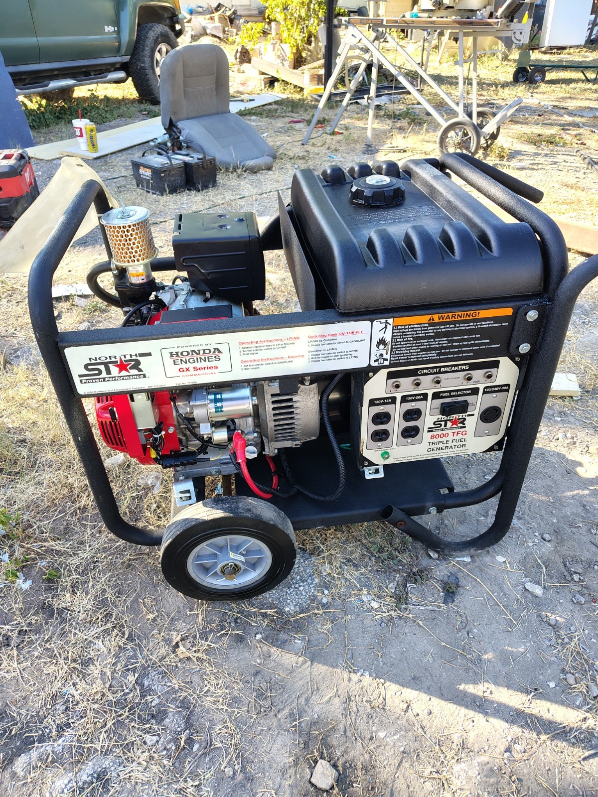Northstar Honda GX Series Commercial GX390 8000 TFG Triple Fuel Generator
