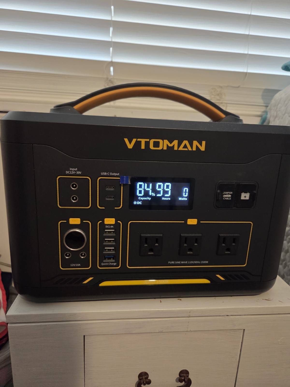 VTOMAN JUMP 1500X 1500W LiFePO4 110V Pure Sine Power Station