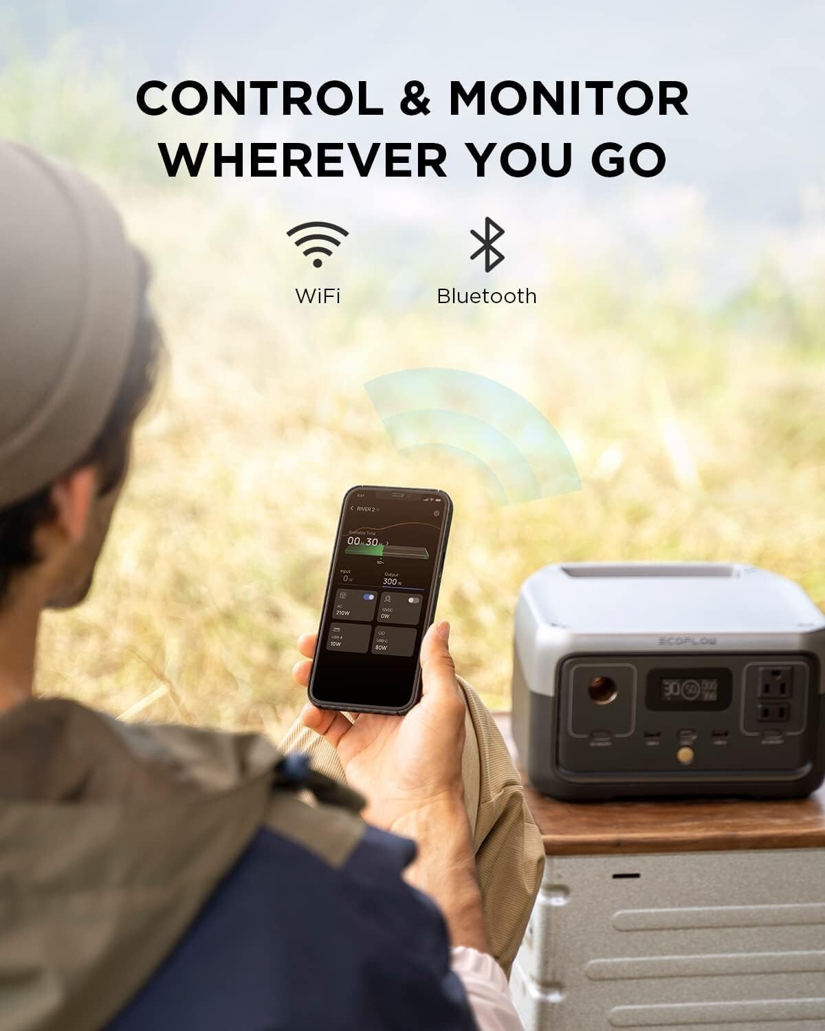 EcoFlow New RIVER 2 Portable Power Station 256Wh LiFePO4 Generator for Outdoor