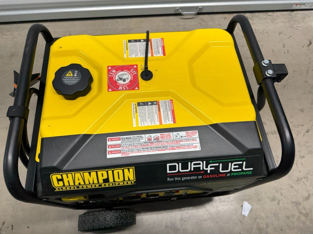 Champion 100297 Dual Fuel Portable Generator with Electric Start – New