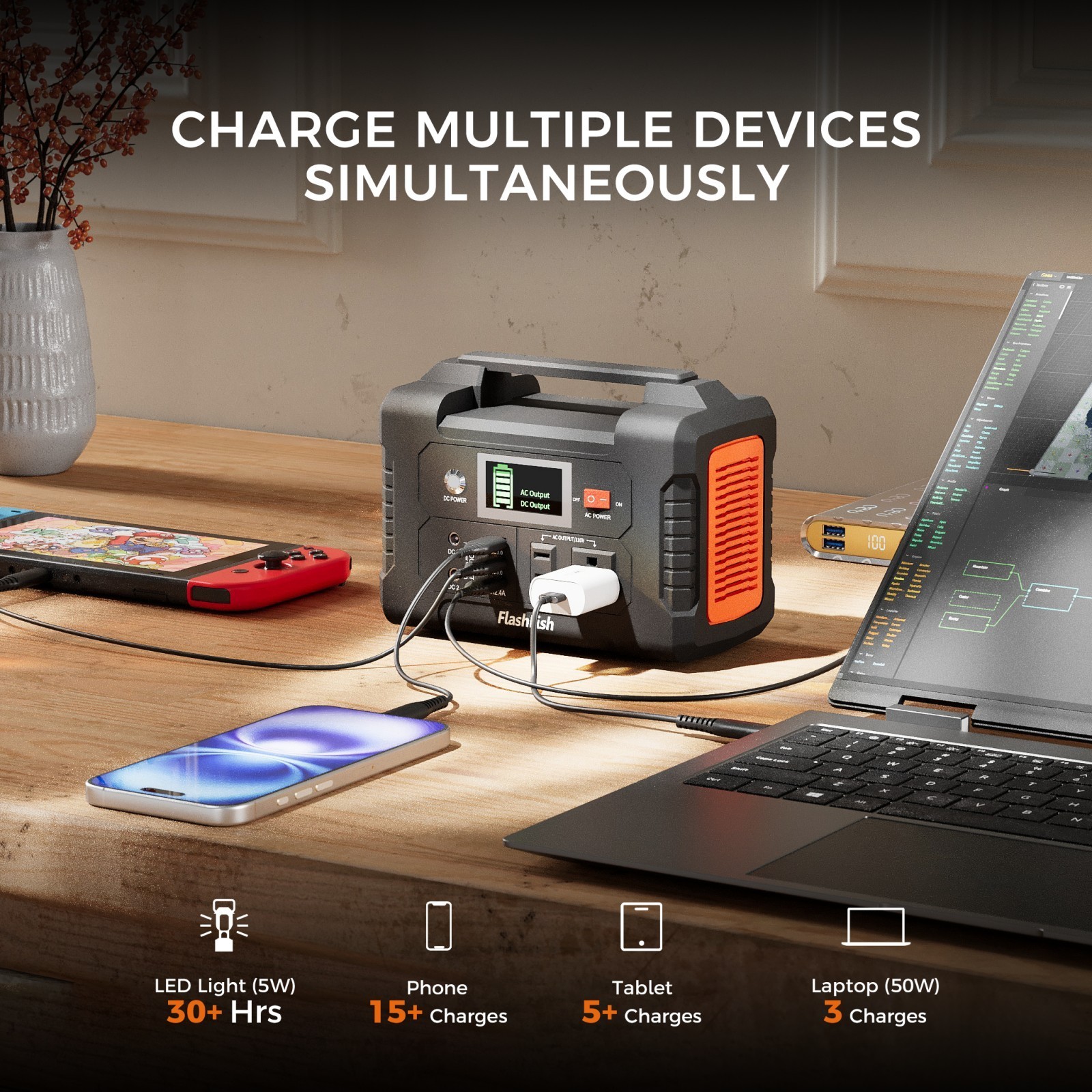 200W 151Wh Battery Power Generator Portable Power Station for Outdoor Travels