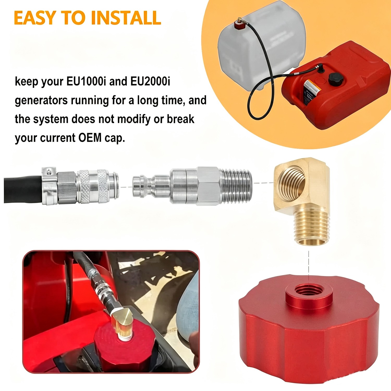 HND1.2CS I Single System Clam Kit Extended Run For Honda EU1000i/2000i Generator