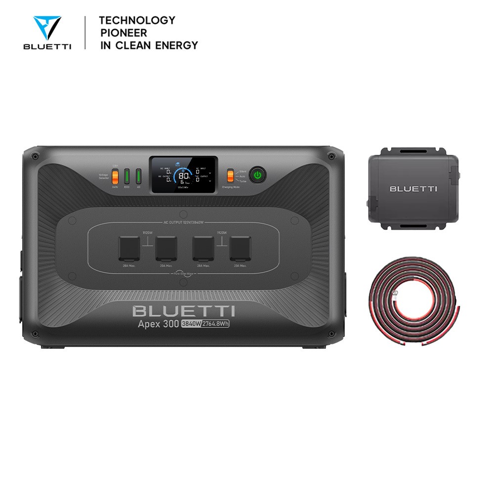 BLUETTI Apex 300+Charger 1 560W Alternator Charger 2764Wh Power Station