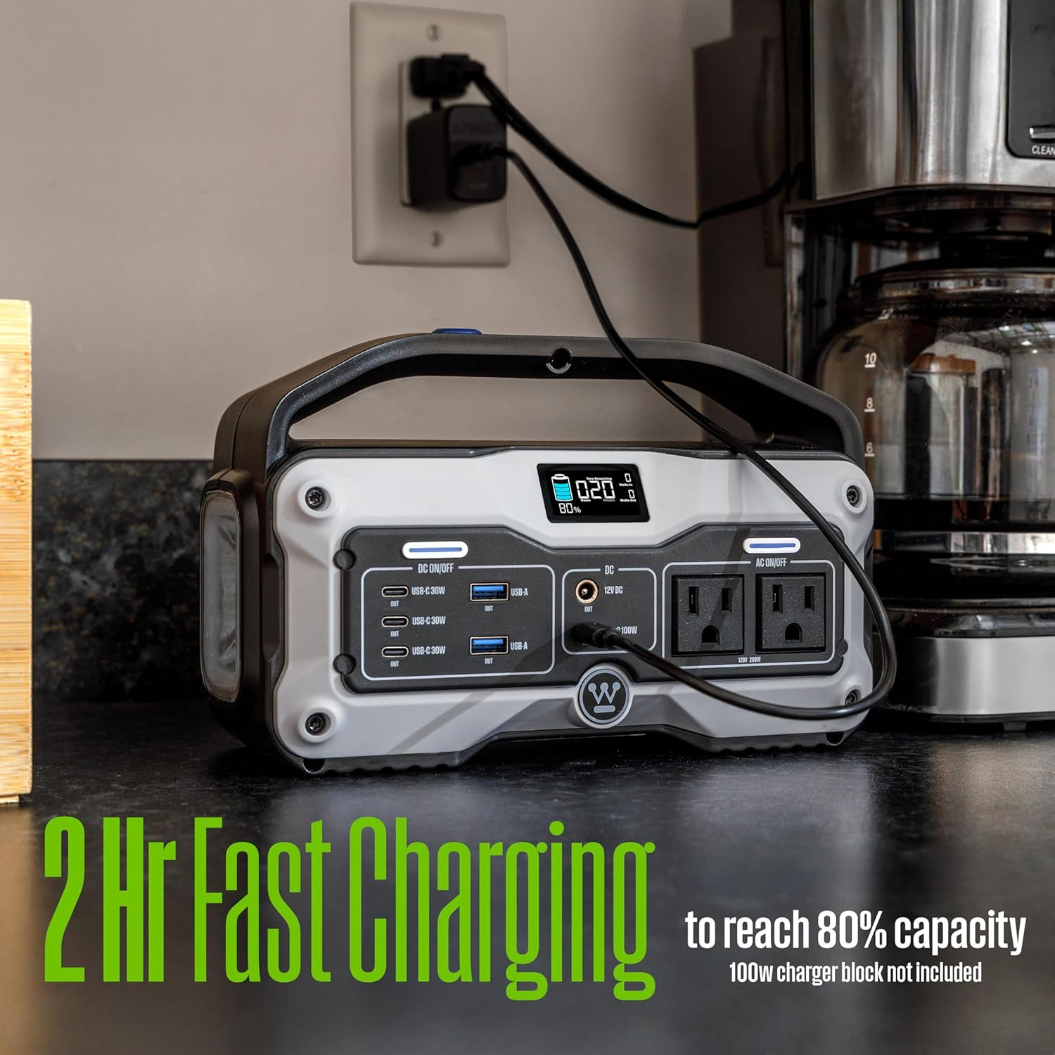 Igen400S 400 Watt, 183Wh Portable Power Station and Solar Generator with LED and