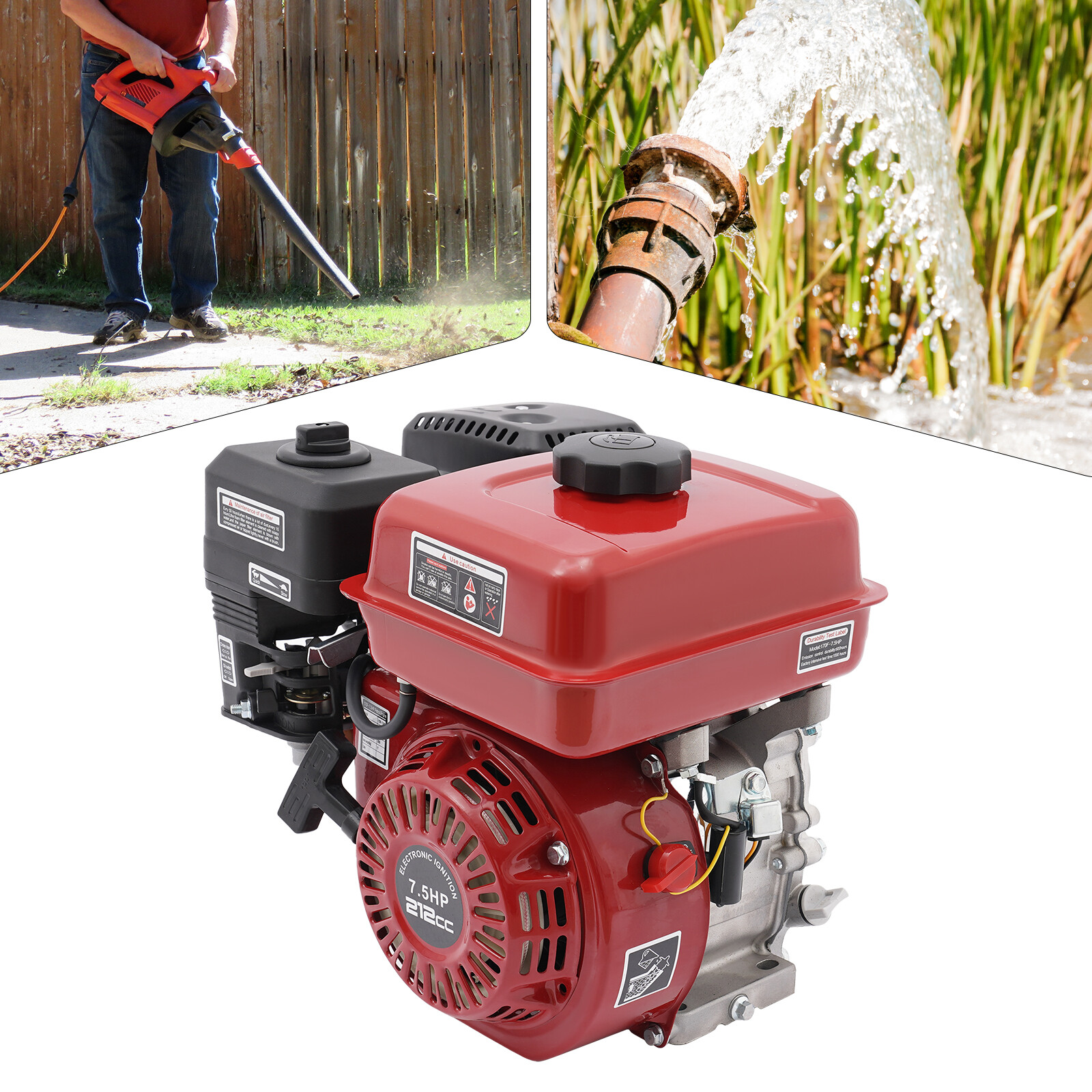 7.5 HP Motor 4 Stroke Gas Powered Portable Engine Gasoline 3000W