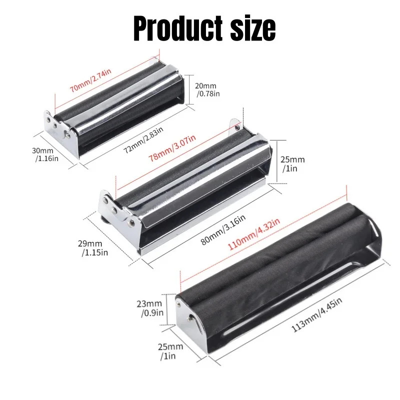 WE PUFF Portable Mini Metal Manual Rolling Machine 70/78/110 MM Paper Tobacco