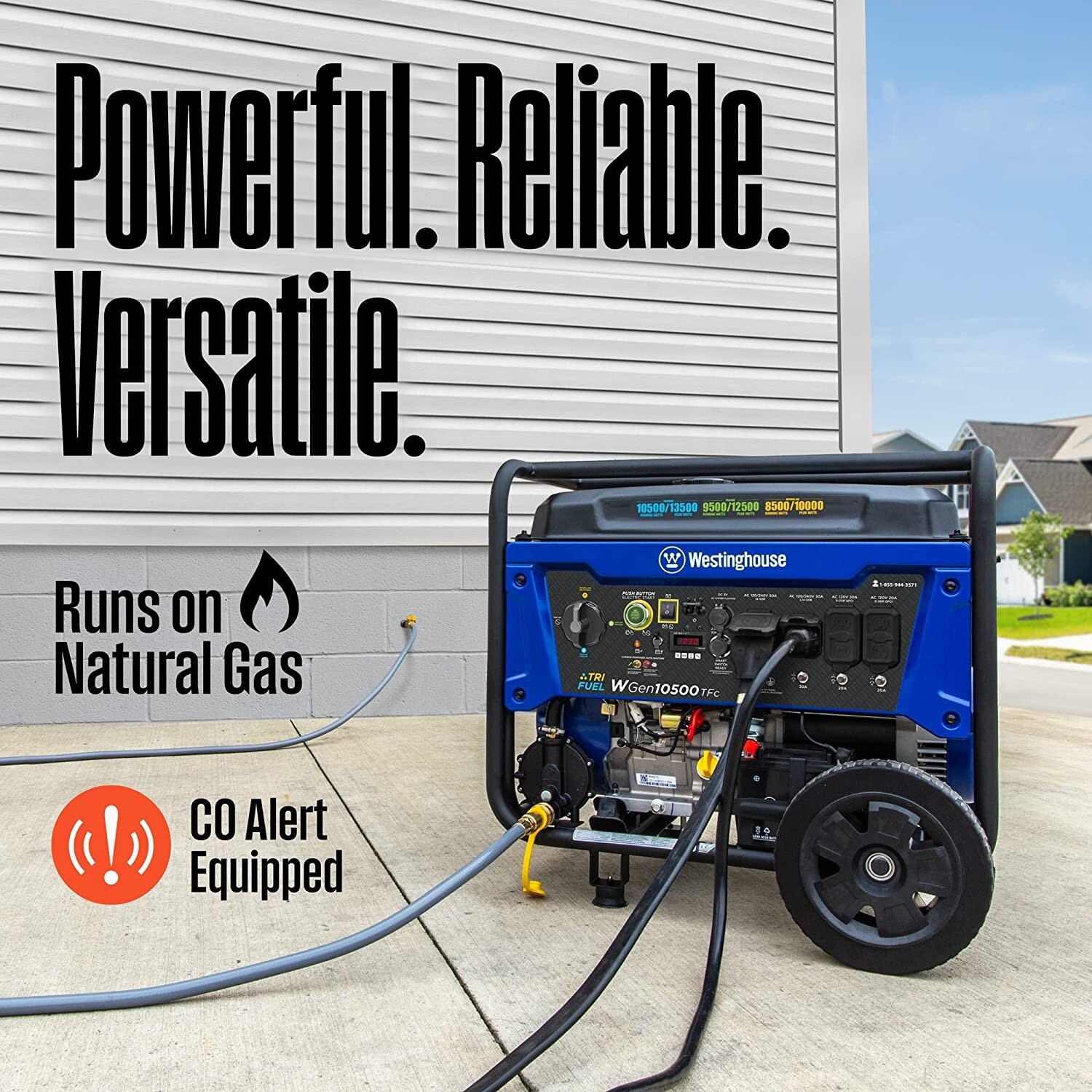 Westinghouse 13,000-W Portable Hybrid Tri Fuel Gas Generator with Remote Start