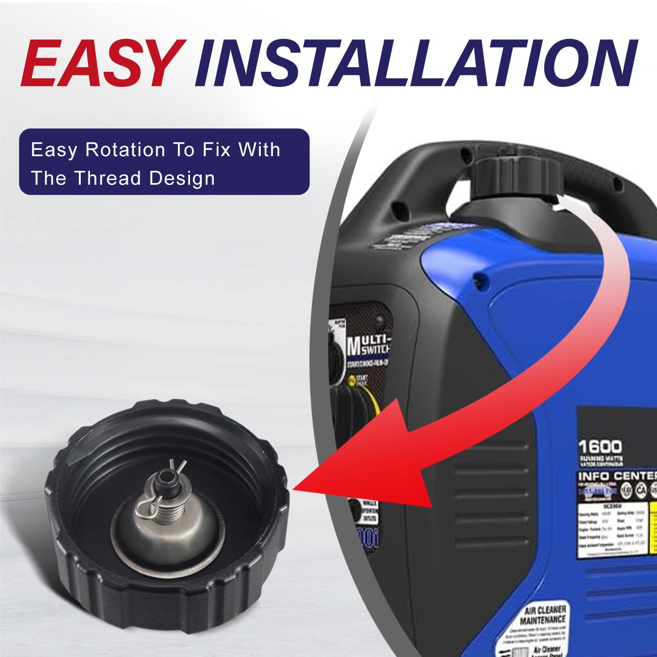 Fuel Tank Cap For A iPower SC2000i Yamaha 2000/1600 W Inverter Generator