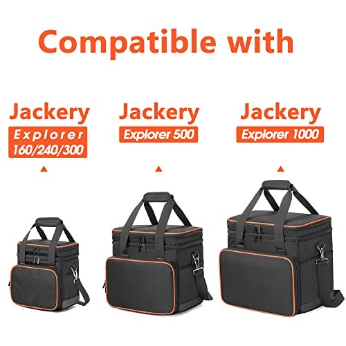Double-Layer Carrying Case Compatible with Jackery Portable Large(Fits 1000W)