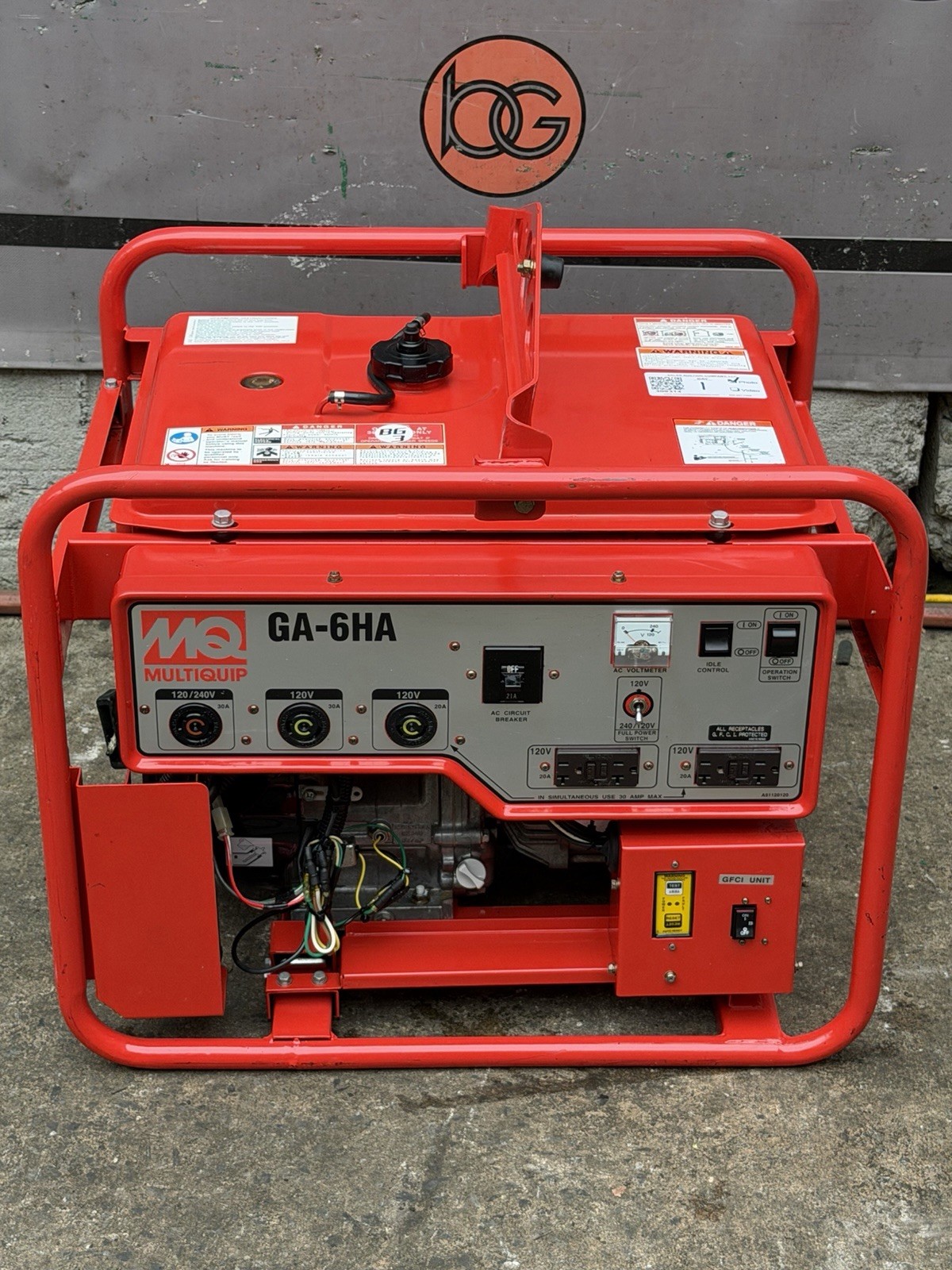 Multiquip MQ Generator GA-6HR 6000 Watts 120/240V Honda Motor Works Great MINT