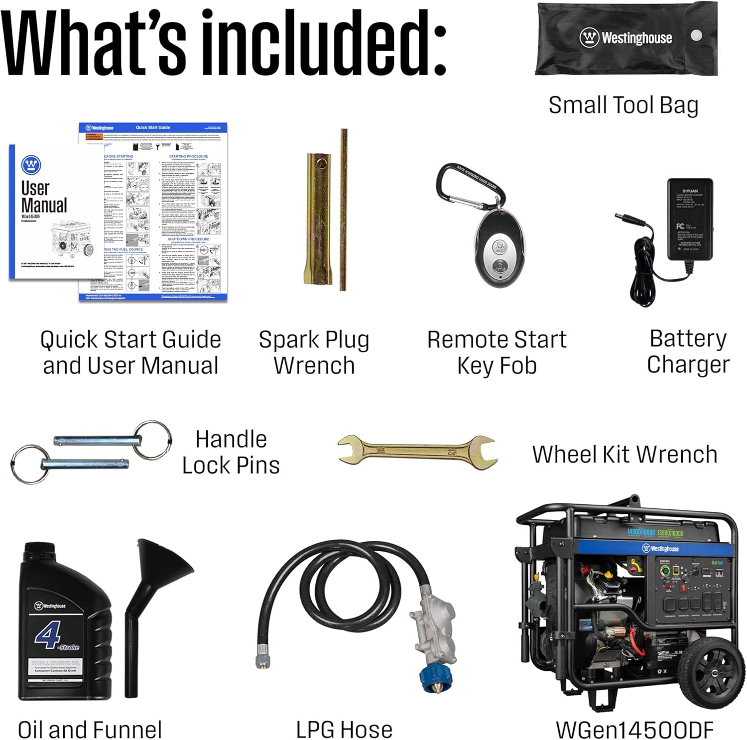 Westinghouse 18,000-W Portable Hybrid Dual Fuel Gas Generator with Remote Start