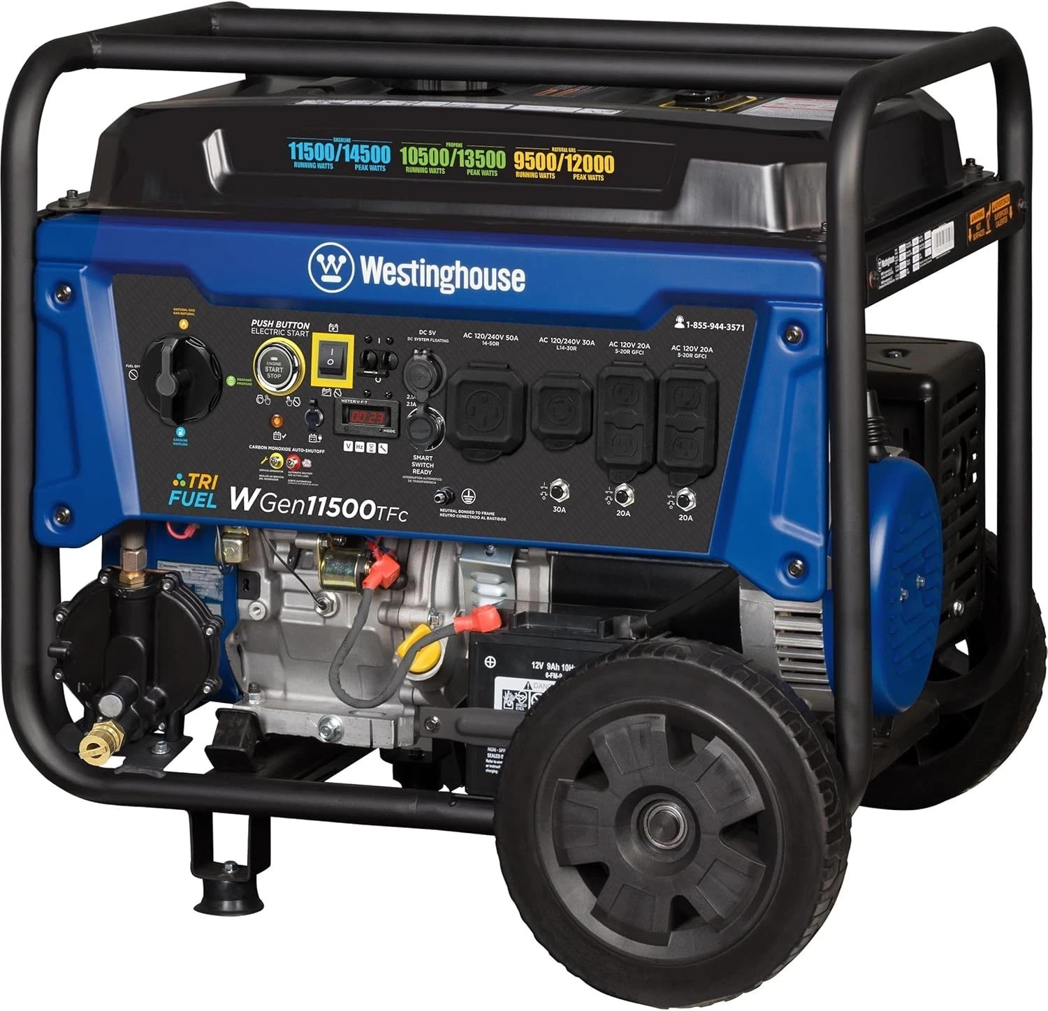 Westinghouse 14,500-W Portable Tri-Fuel Gas Generator w/ Remote Start, CO Sensor