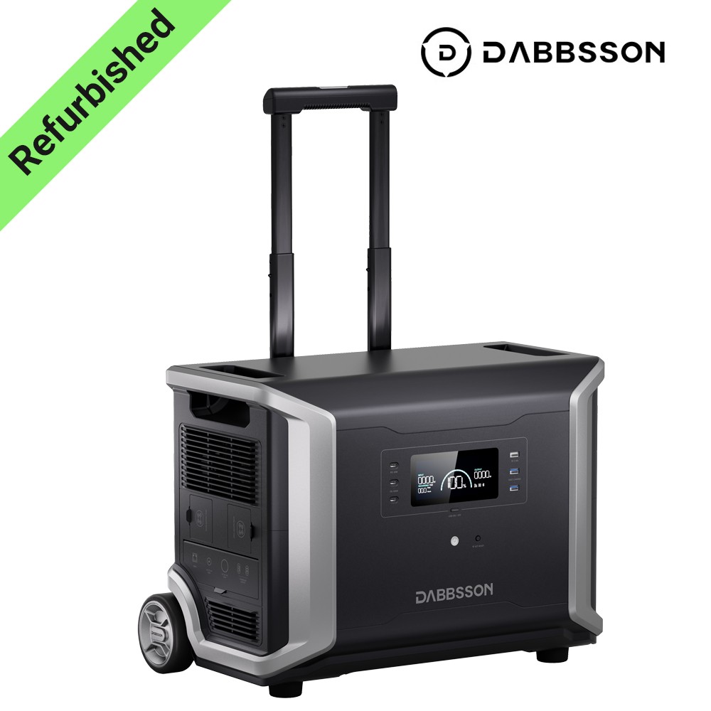 Dabbsson 3430Wh 3600W Portable Power Station Solar Generator Home Backup Camping