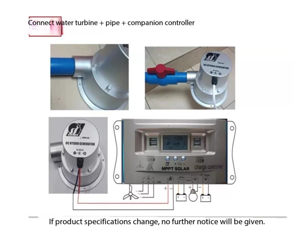Hydropower Generator Water-Flow Turbine-Type Outdoor Home-Use Small DC