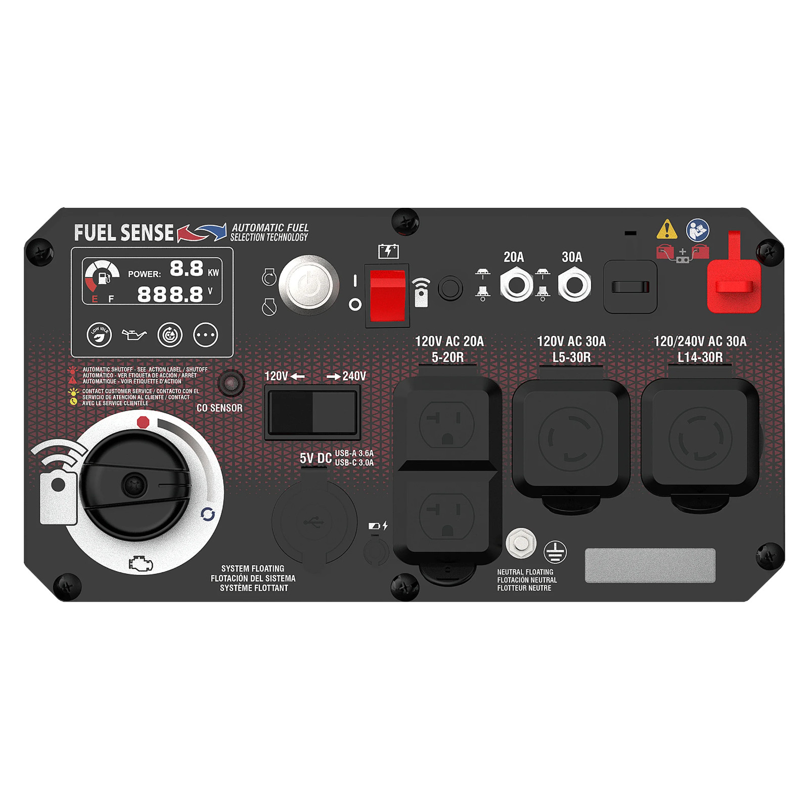 A-iPower GXS7600iRD – Dual Fuel, Remote Start Inverter Generator