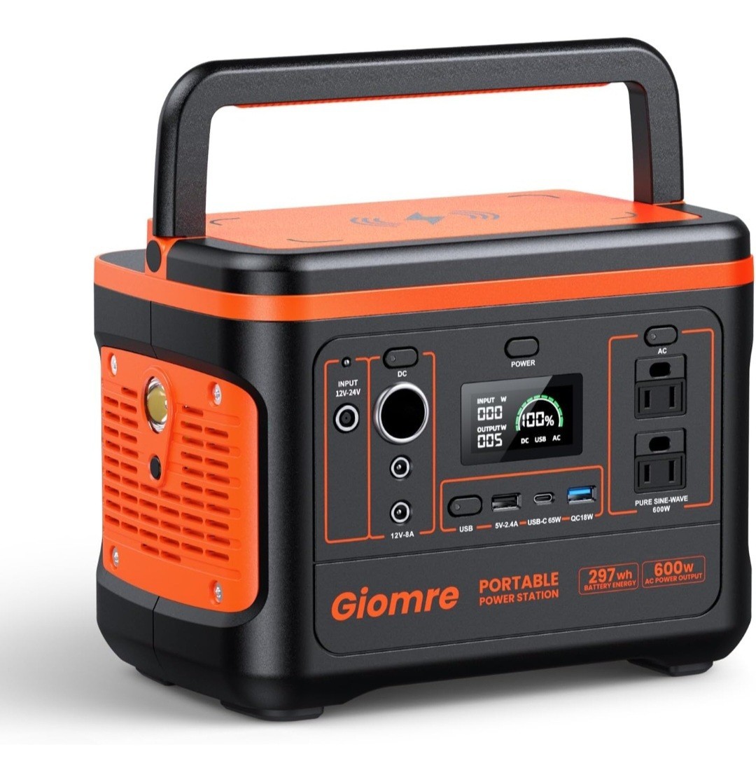 297Wh Portable Power Station 600W Pure Sine Wave Backup Battery Generator NEW
