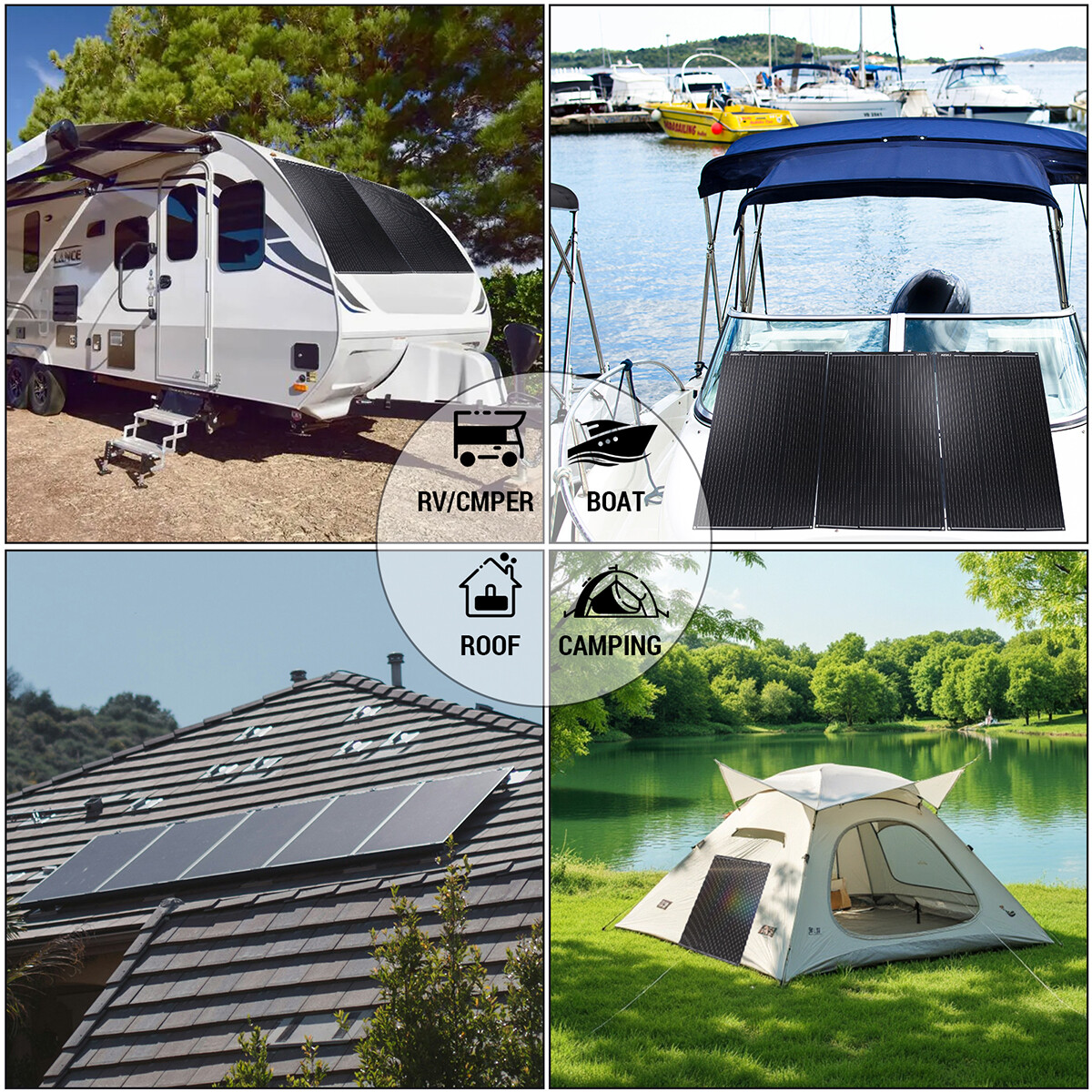 5000W Complete Solar Panel Kit Solar Power Generator 30A Home 110V Grid System