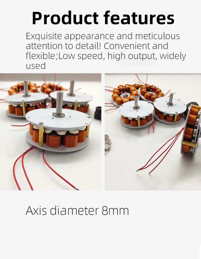 Miniature Disc-type Iron-core Generator – Low Speed – Three-phase AC Generator