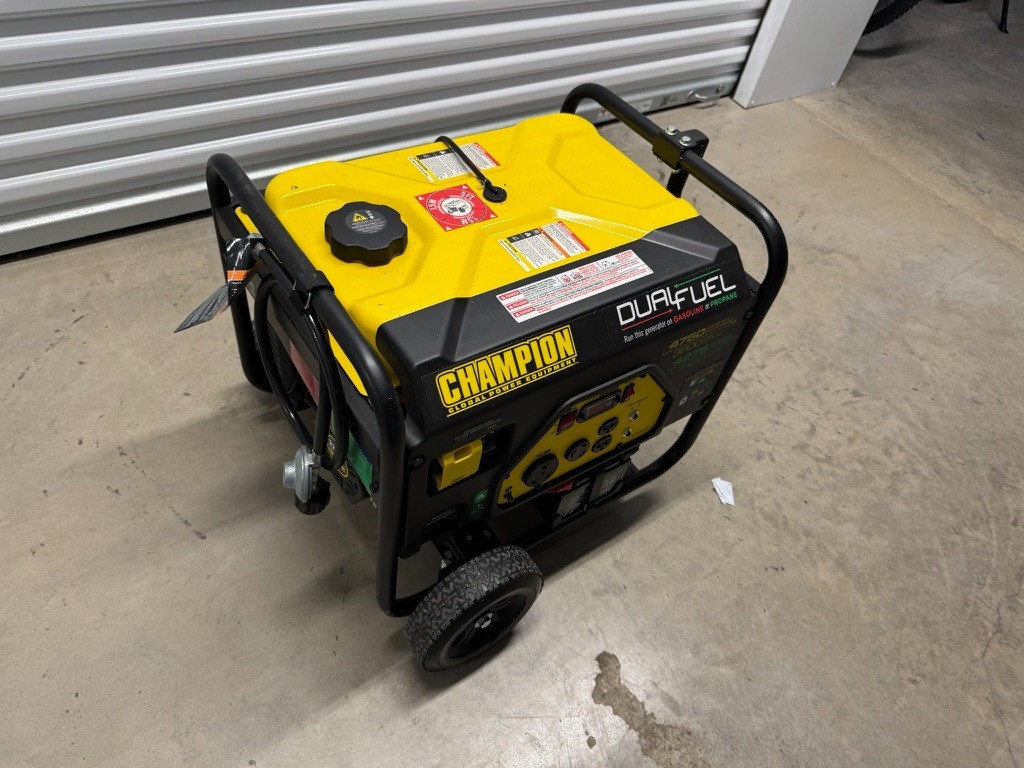 Champion 100297 Dual Fuel Portable Generator with Electric Start – New