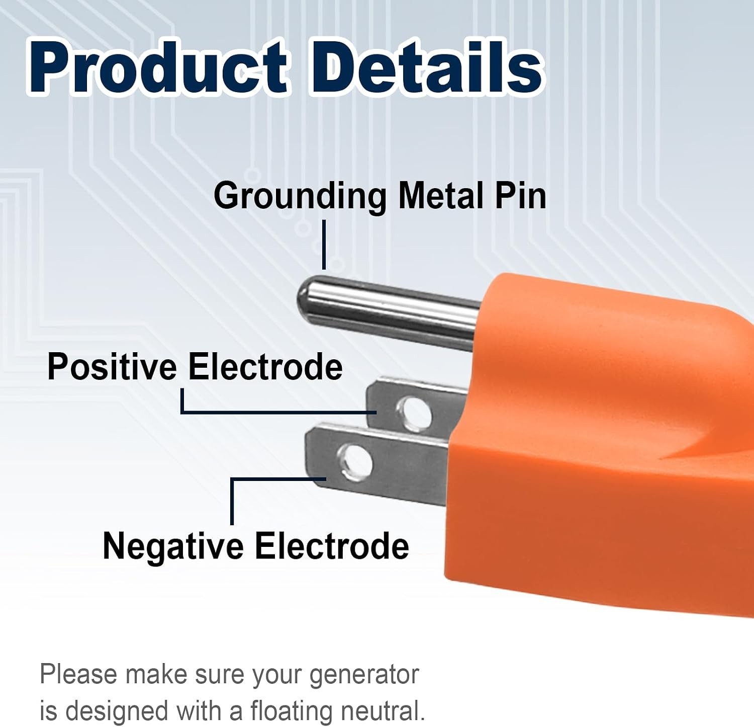Orange Generator Bonding Plug – 2 Pack for Safe Power Use in RVs and Campers