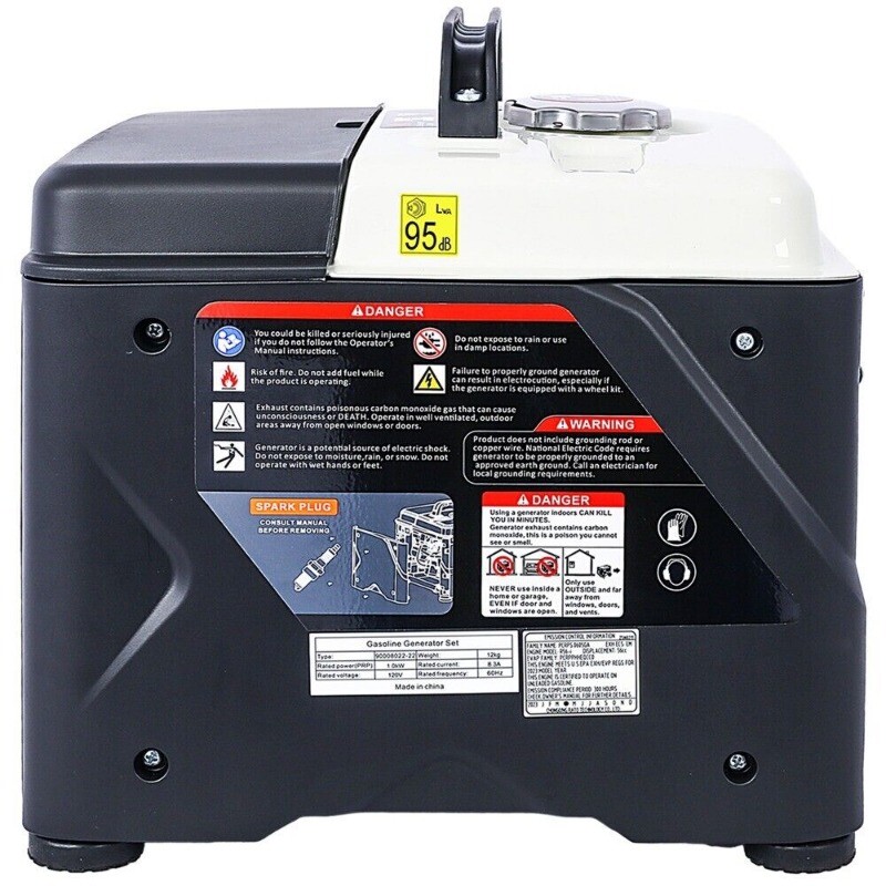 Portable Inverter Generator 1200W Engine Eco-Mode for Backup Home Use & Camping