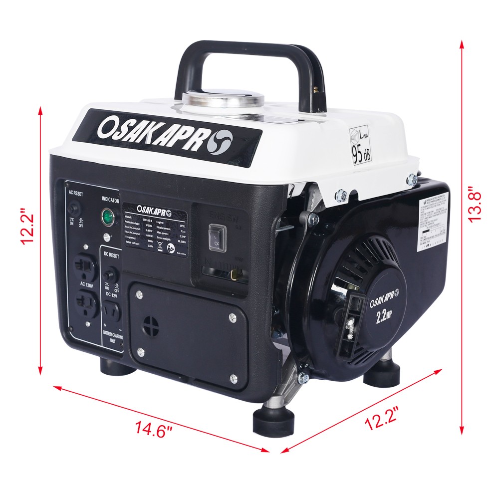 Portable Gas Generator, Low Noise For Home Use, EPA Compliant
