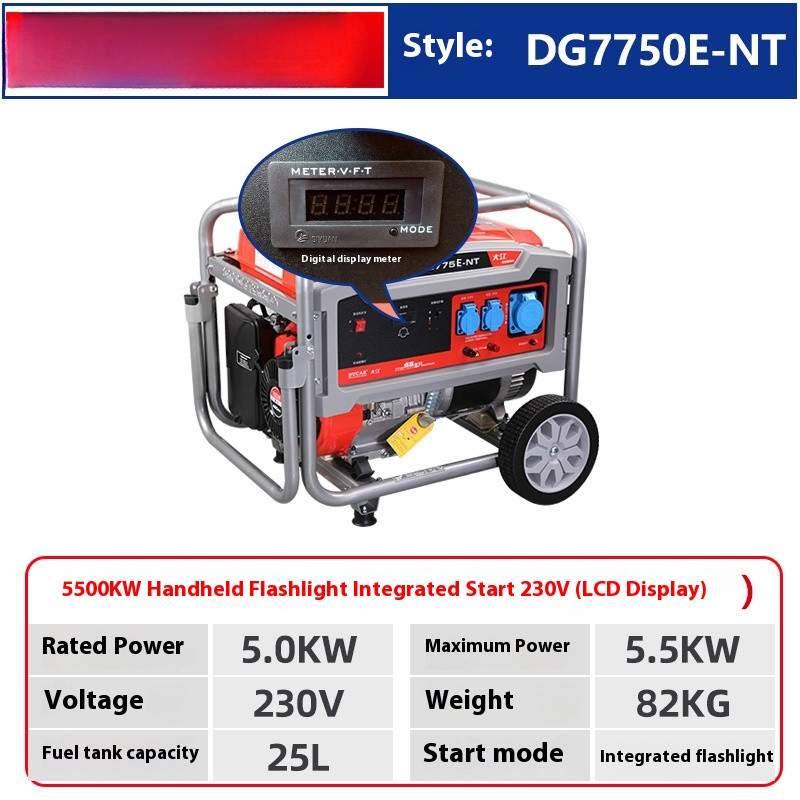 Gasoline Generator High Power Two Phase 220v Three Phase 380v Generator