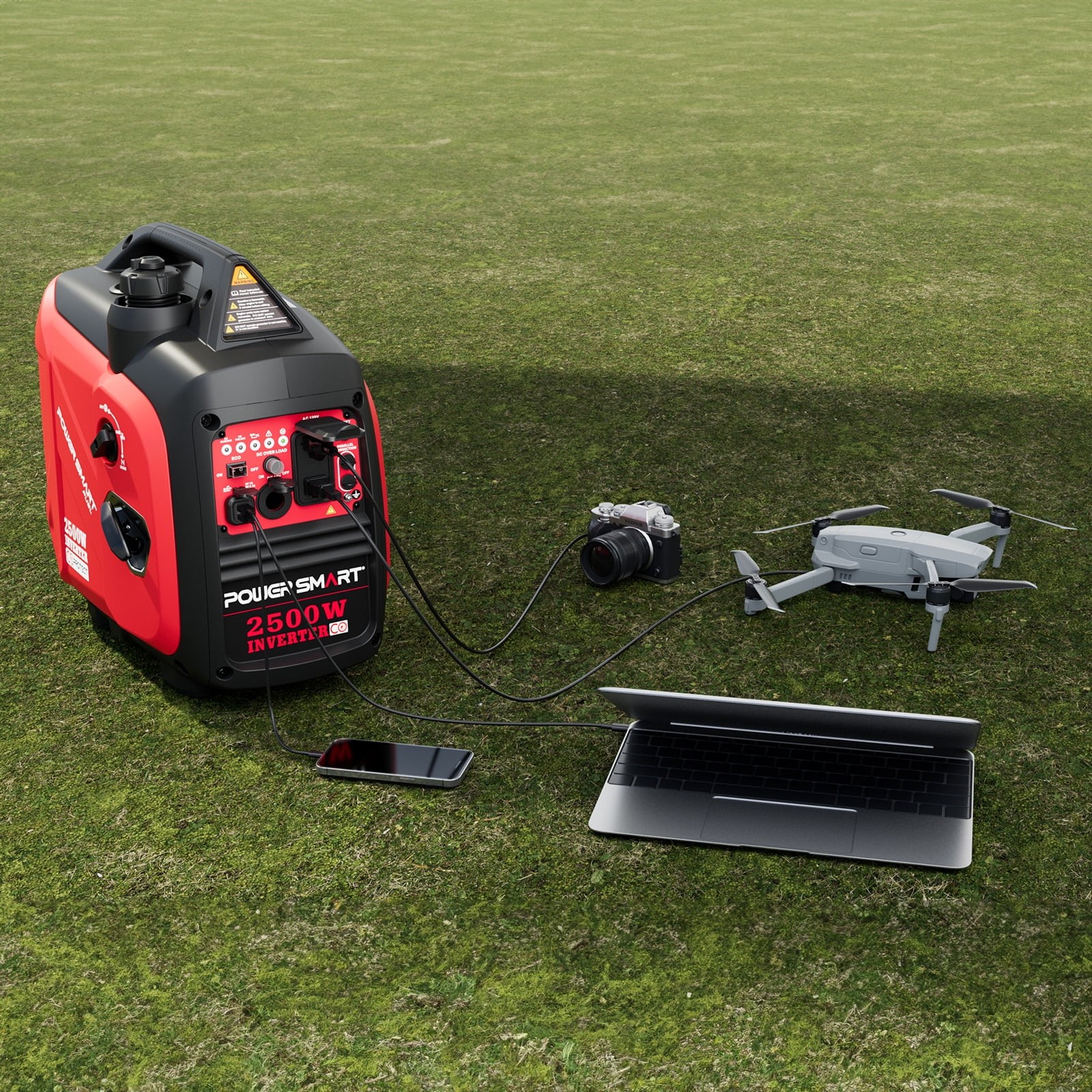 2500W Portable Inverter Gas Generator Super Quiet Low Oil Shutdown Low Noise for