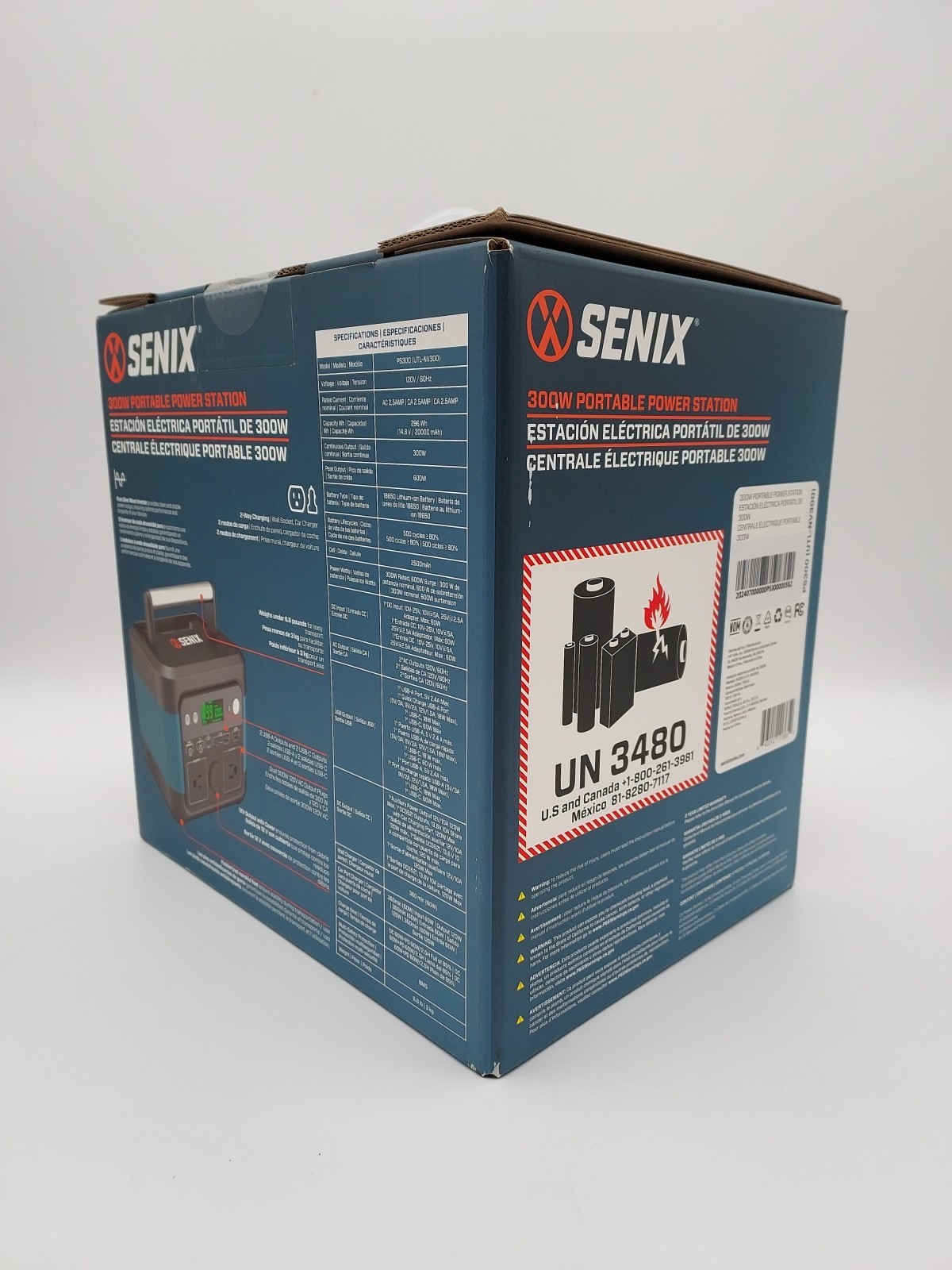 Senix 300W 600W Peak Portable Power Station Inverter Generator PS300 (I2-B3)