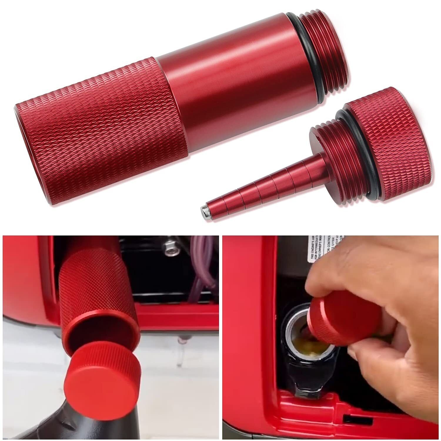 Extended Run Gas Cap+Oil Change Funnel+Magnetic Oil Dipstick For Honda EU2200i