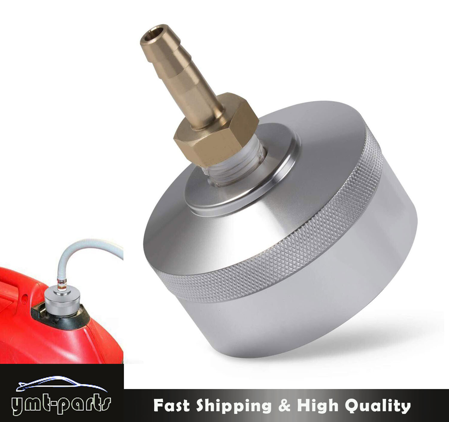 Aluminum Extended Run Fuel Gas Cap w/ Brass Hose For Yamaha EF2000is EF1000is