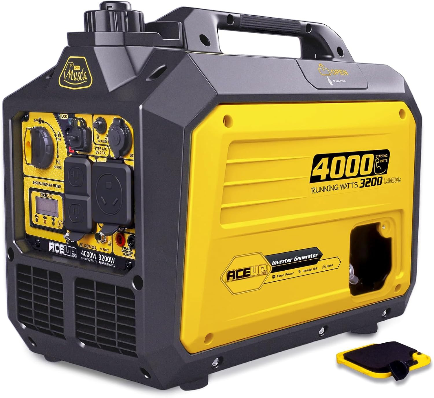 4000 Watt Inverter Generator Portable 149Cc, Gas Powered Generator Quiet for Hom