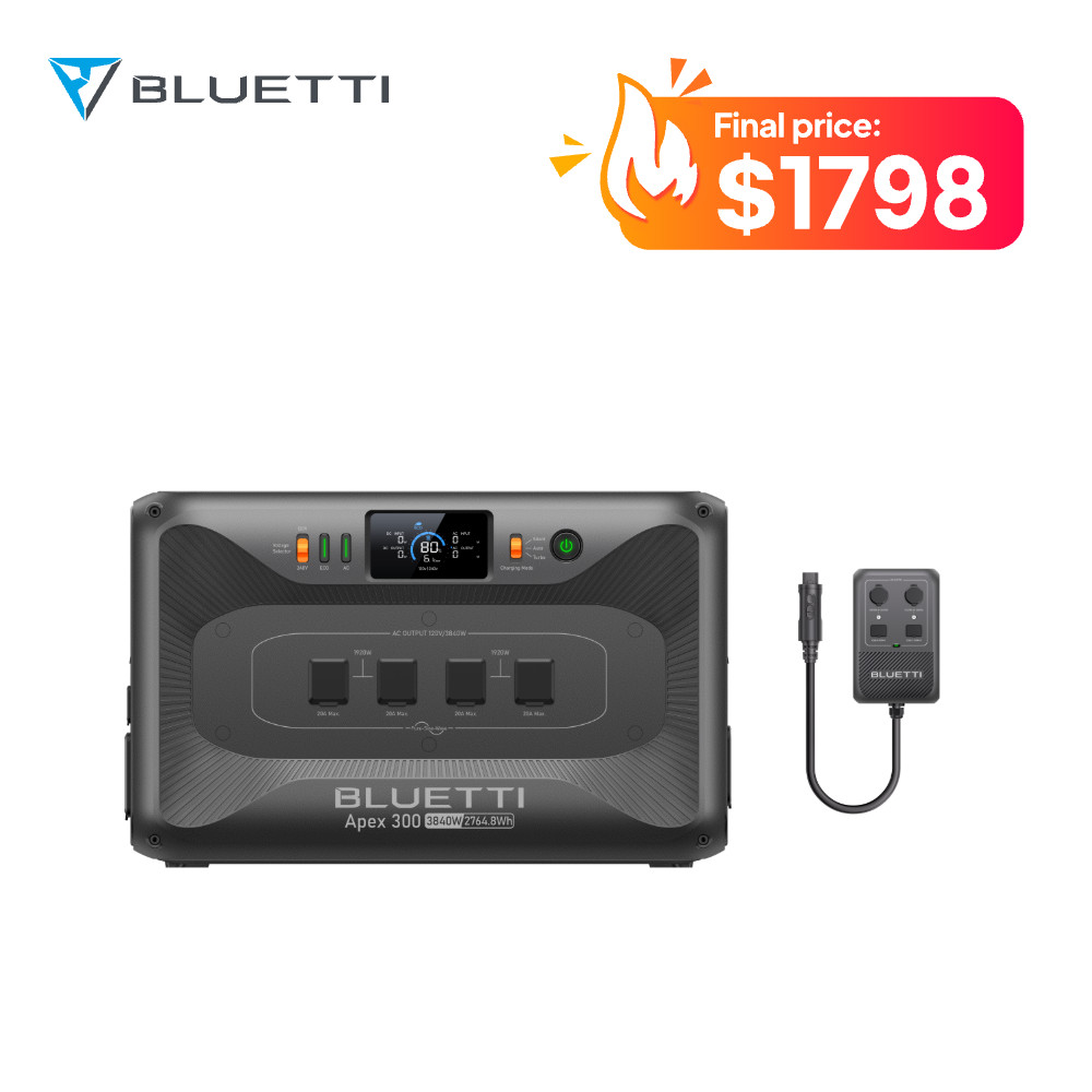 BLUETTI Apex 300+Hub D1 2764Wh LFP Portable Power Station Generator for RV