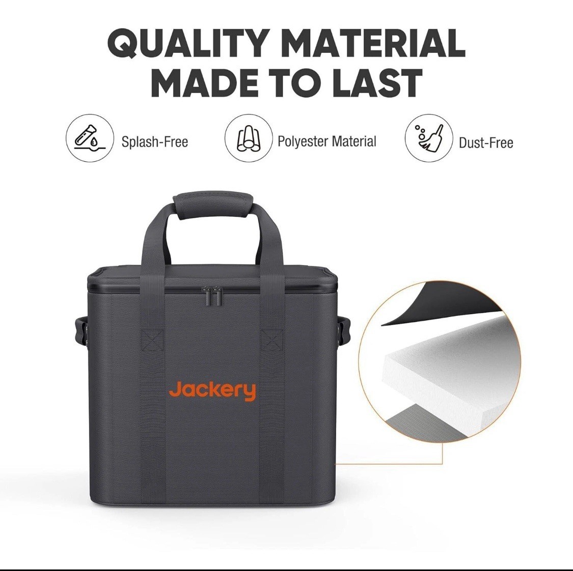 Jackery Carrying Case Bag Large for Explorer 1000 & 1500 Black