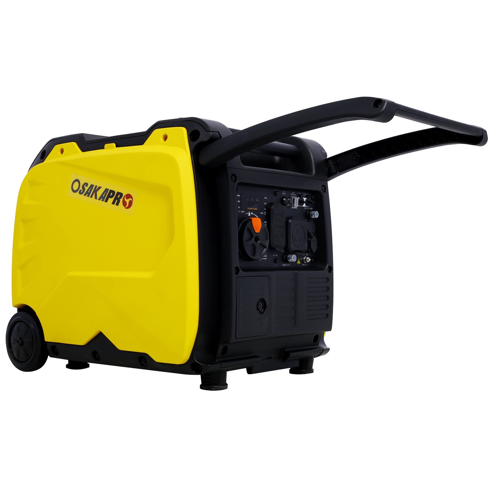 Quiet Inverter Generator 4500w, Portable W/Foldable Handle&Wheel, 212cc 4 Stroke